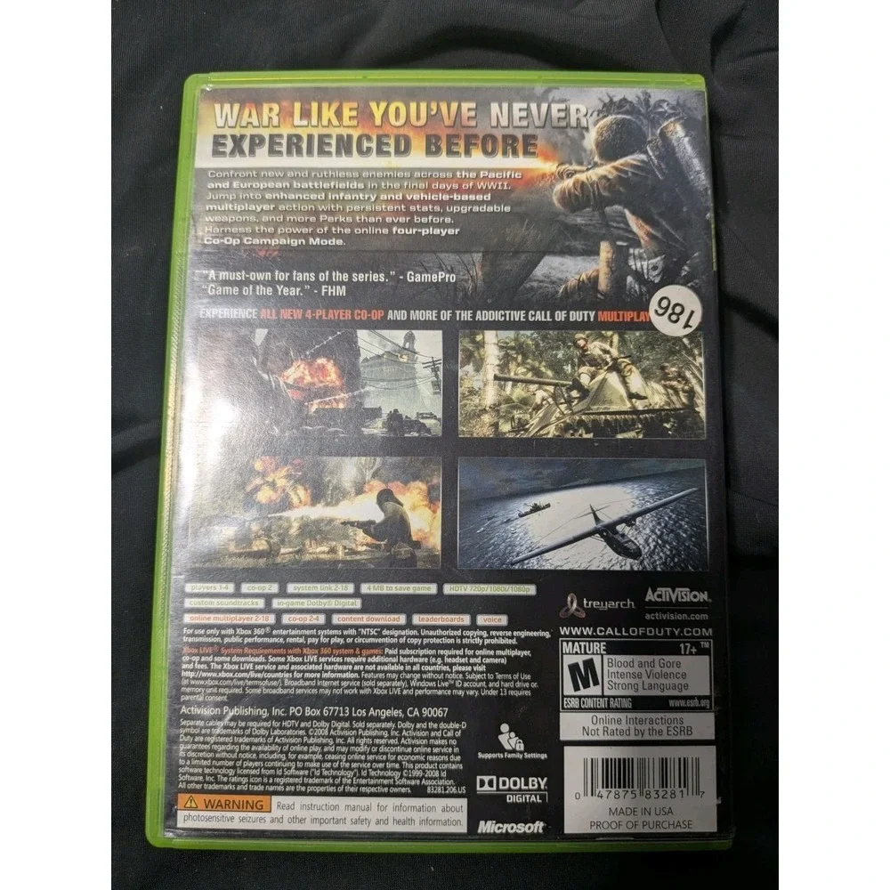 Call of Duty: World at War - Microsoft‎ Xbox 360